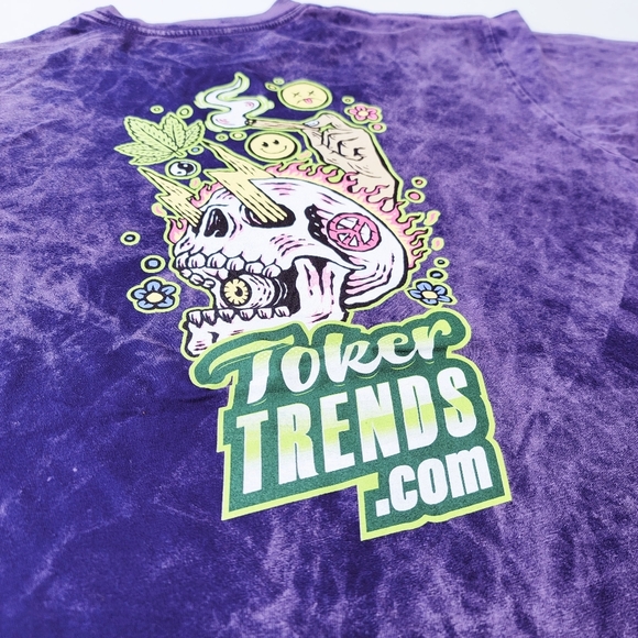 TokerTrends SmokeSesh Purple Tie-Dye Unisex T-Shirt & Bowlzer combo - Picture 3 of 8